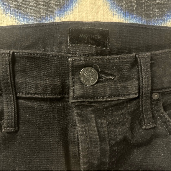 MOTHER High Waisted Rider Ankle Jeans- Women's Black Jeans - Picture 3 of 5